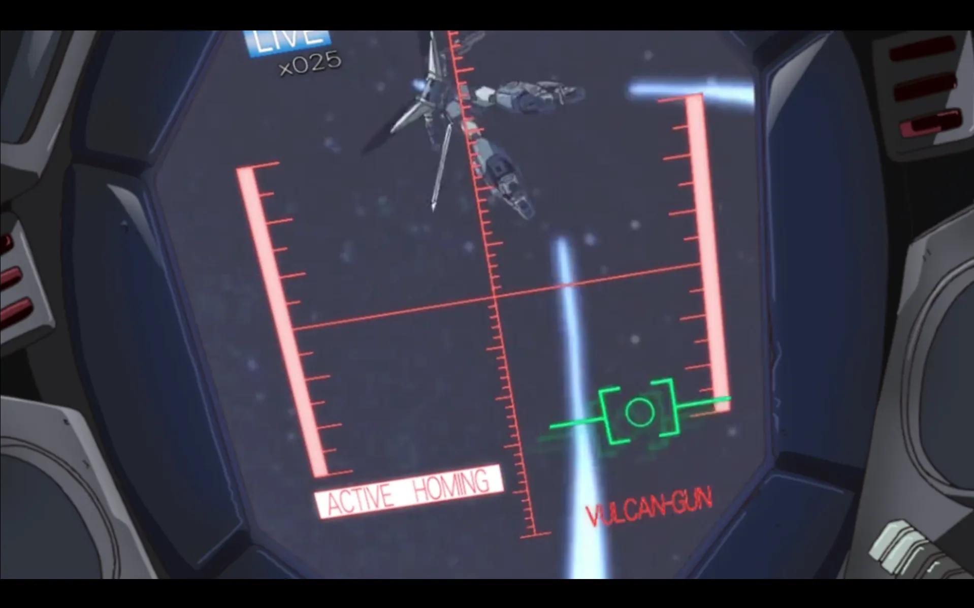 Zaku attack in space